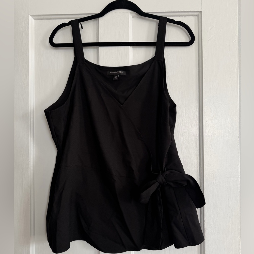 Banana Republic Peplum Sleeveless Full Wrap Blouse XL